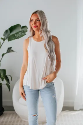 Dava Basic Tank - Natural,Women Tank
