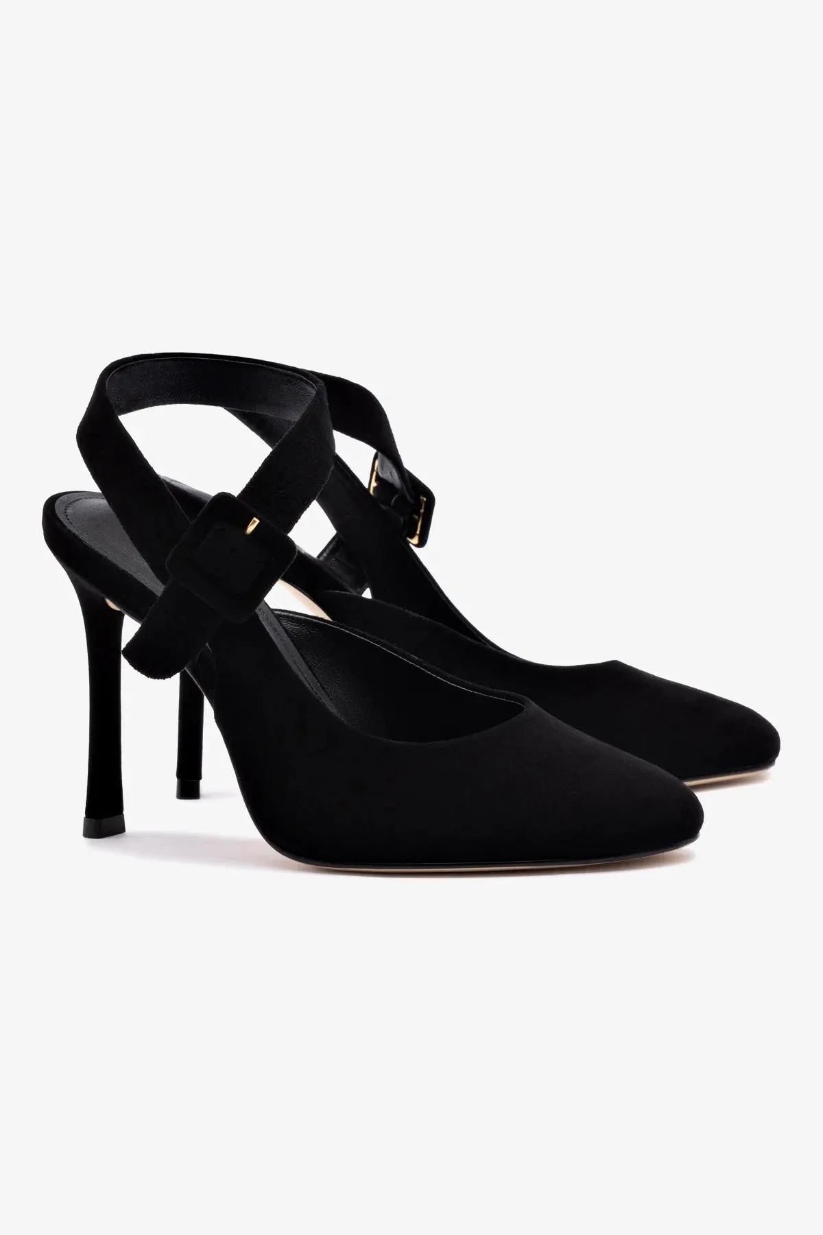 Deena By Larroud?? Pump In Black Suede,Women Heel