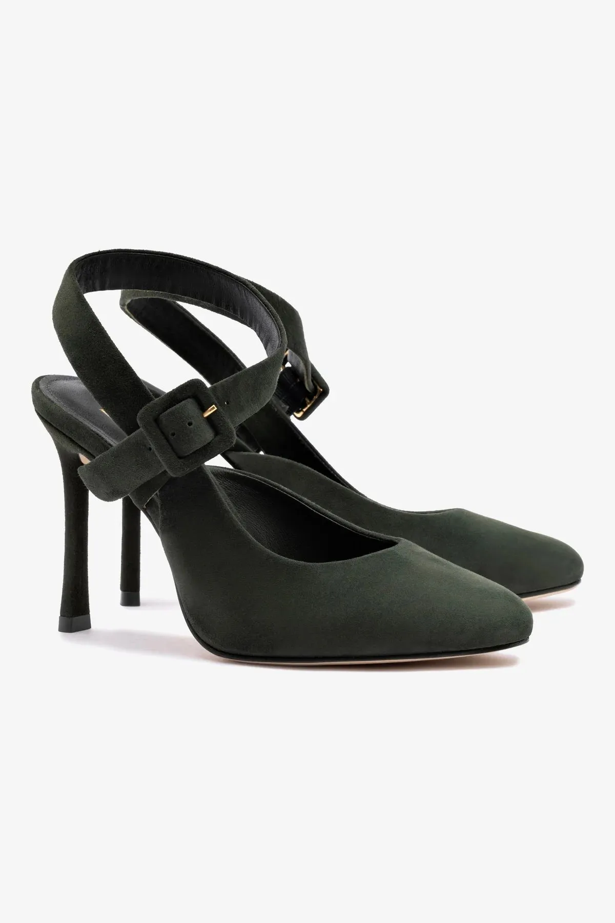 Deena By Larroud?? Pump In Deep Olivine Suede,Women Heel