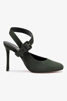Deena By Larroud?? Pump In Deep Olivine Suede,Women Heel