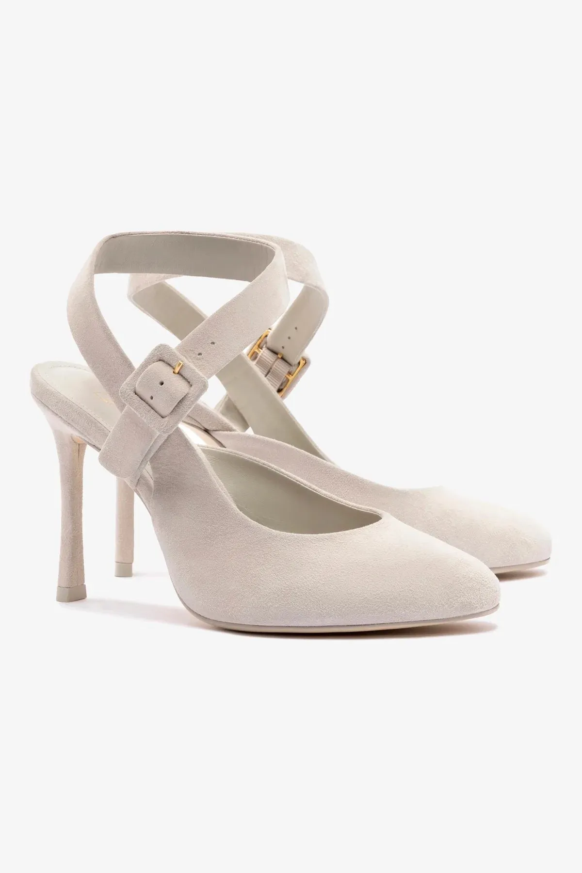 Deena By Larroud?? Pump In Mushroom Grey Suede,Women Heel