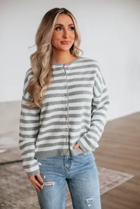 Delsa Striped Cardigan,Women Sweater