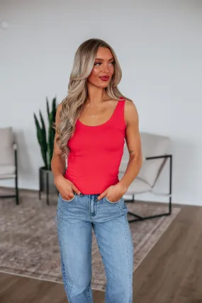 Delta Basic Tank - Poppy,Women Tank