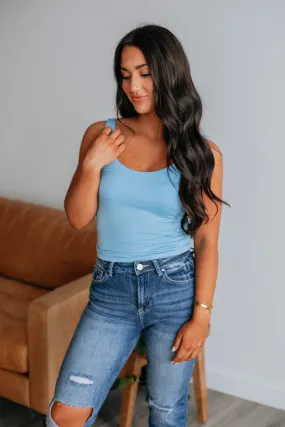Delta Basic Tank - Sky Blue,Women Tank