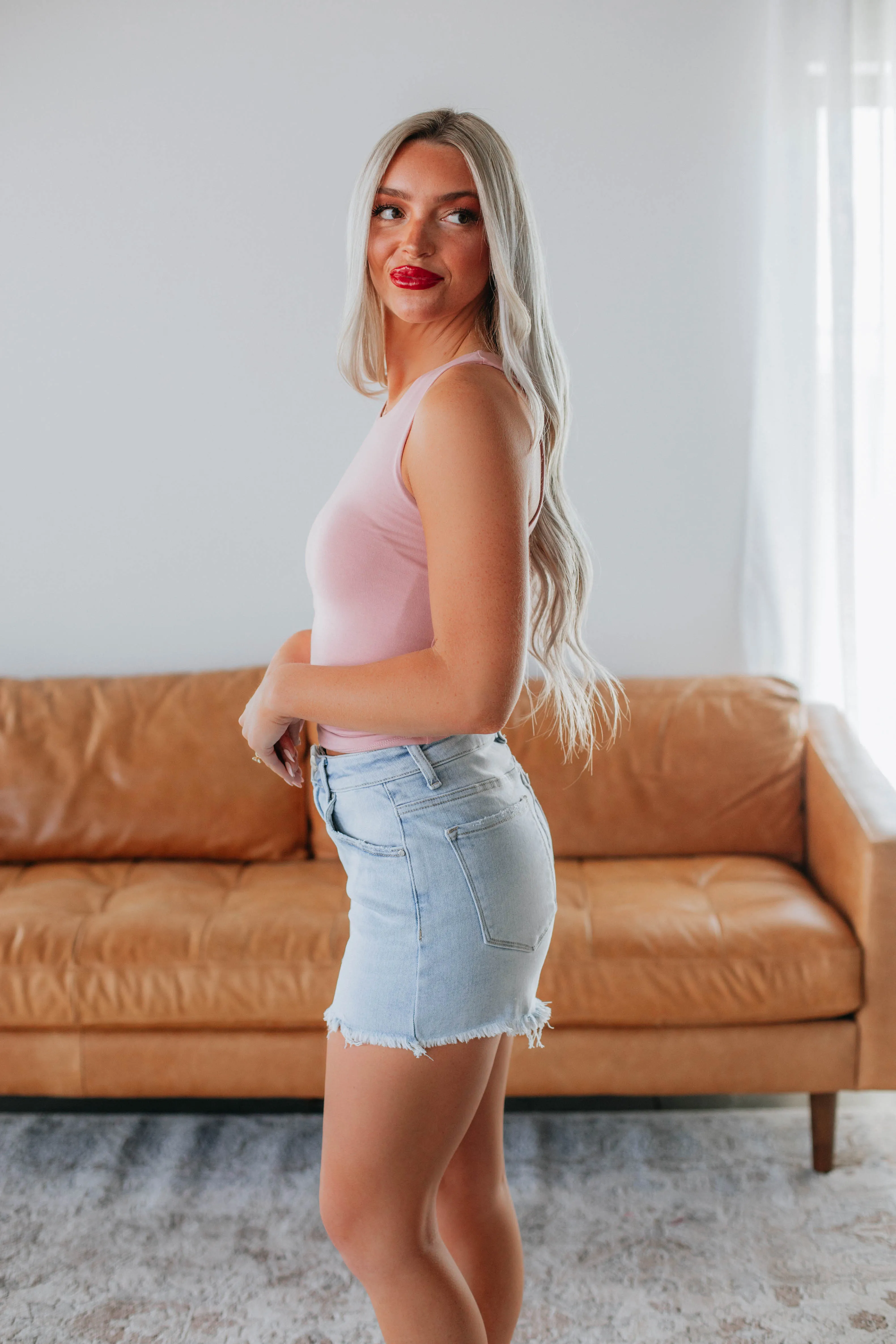 Demi Basic Tank - Dusty Rose,Women Tank