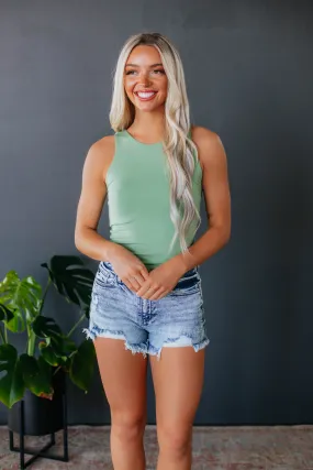Demi Basic Tank - Pear,Women Tank