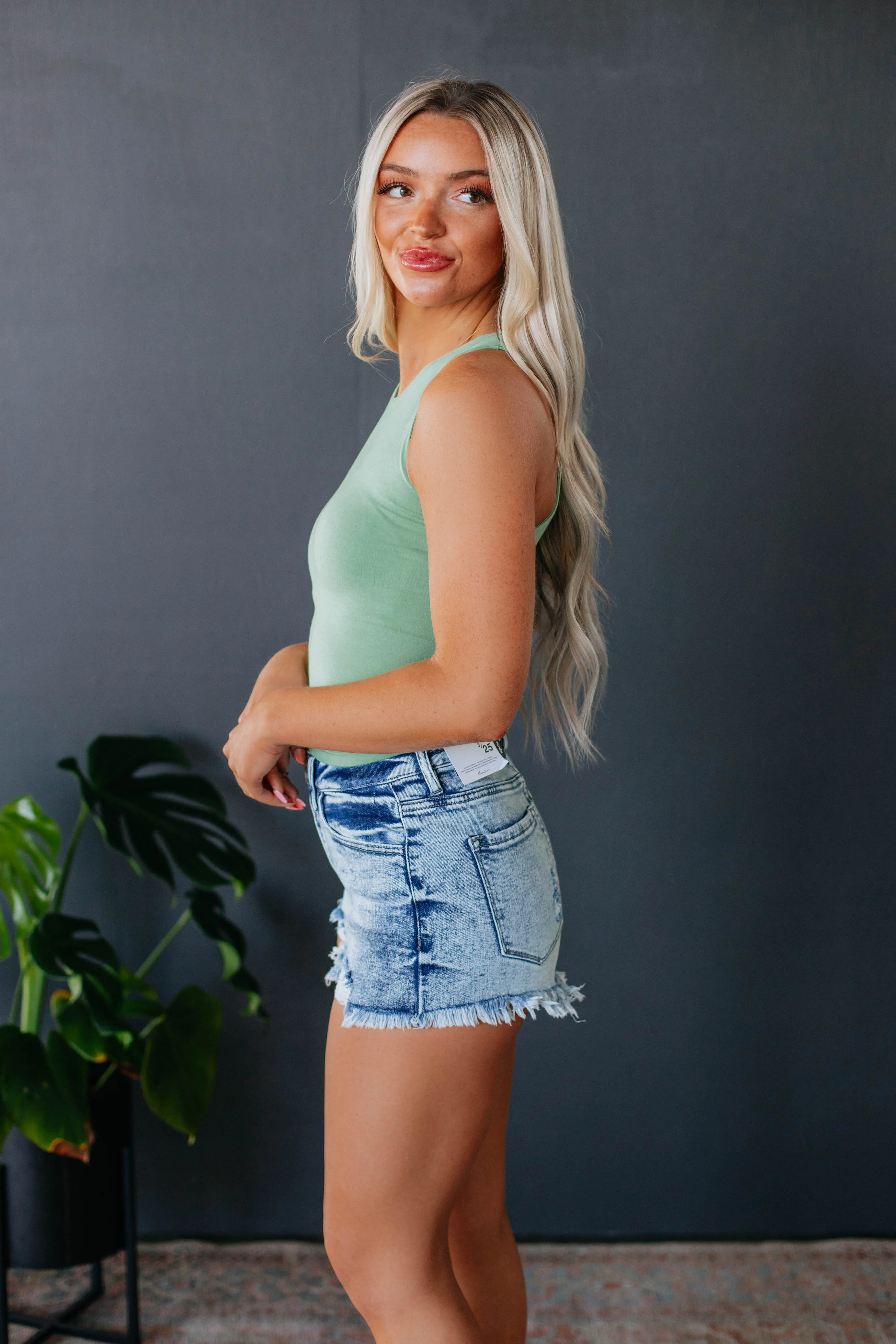 Demi Basic Tank - Pear,Women Tank