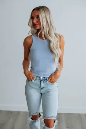 Demi Basic Tank - Powder Blue,Women Tank