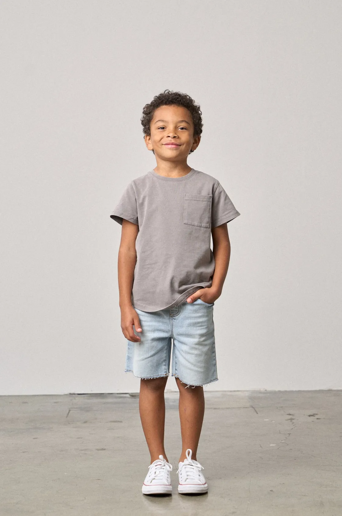 Denim Short - Light Wash,Kids