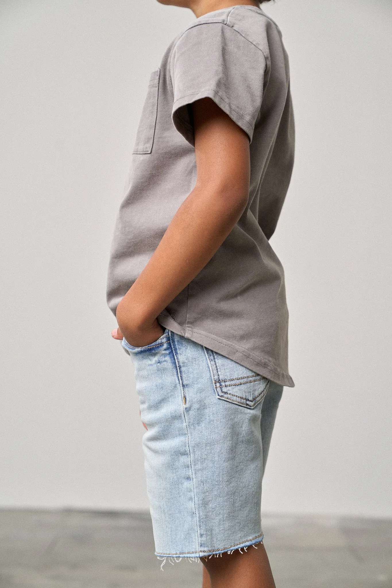 Denim Short - Light Wash,Kids