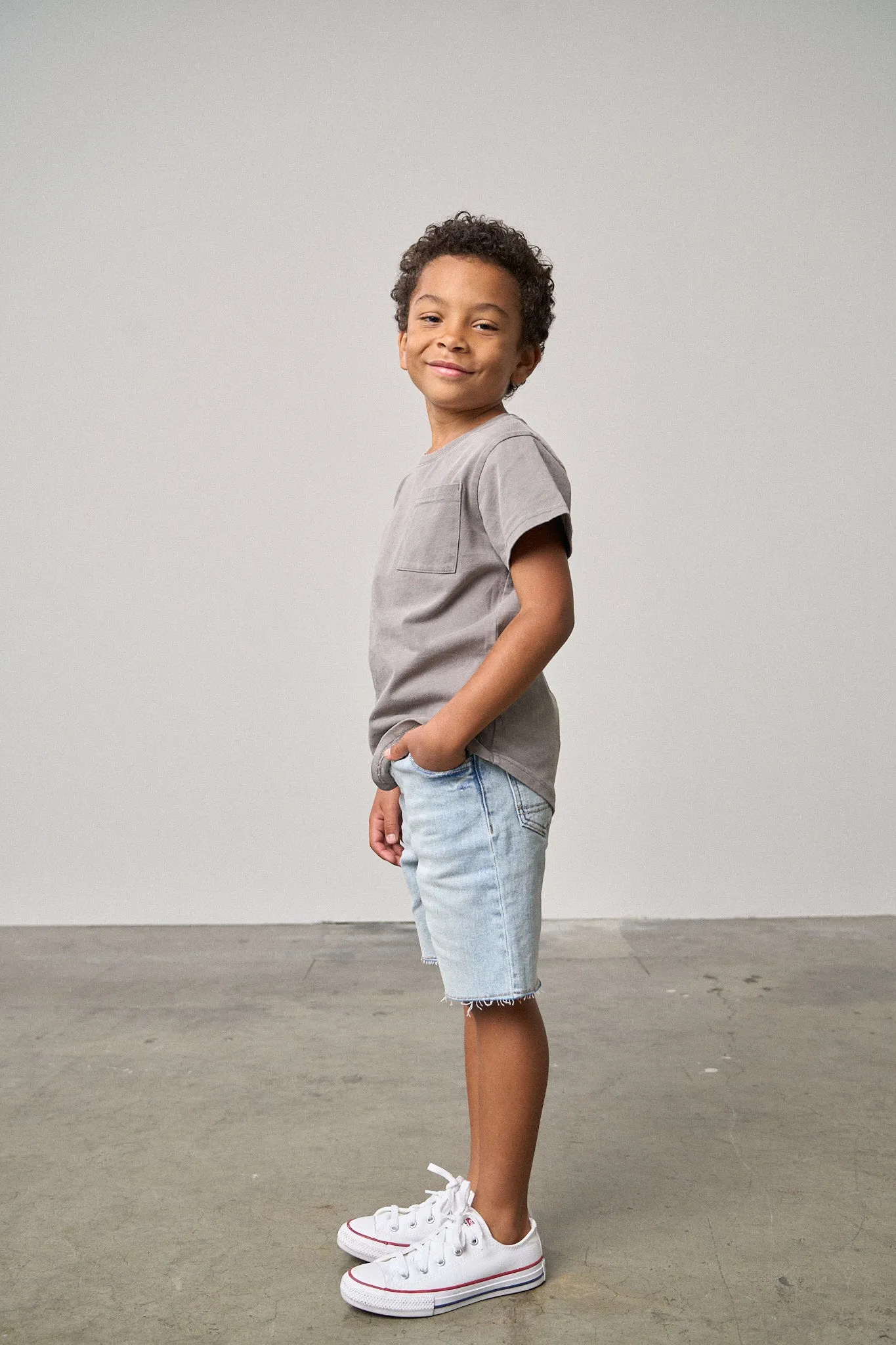 Denim Short - Light Wash,Kids