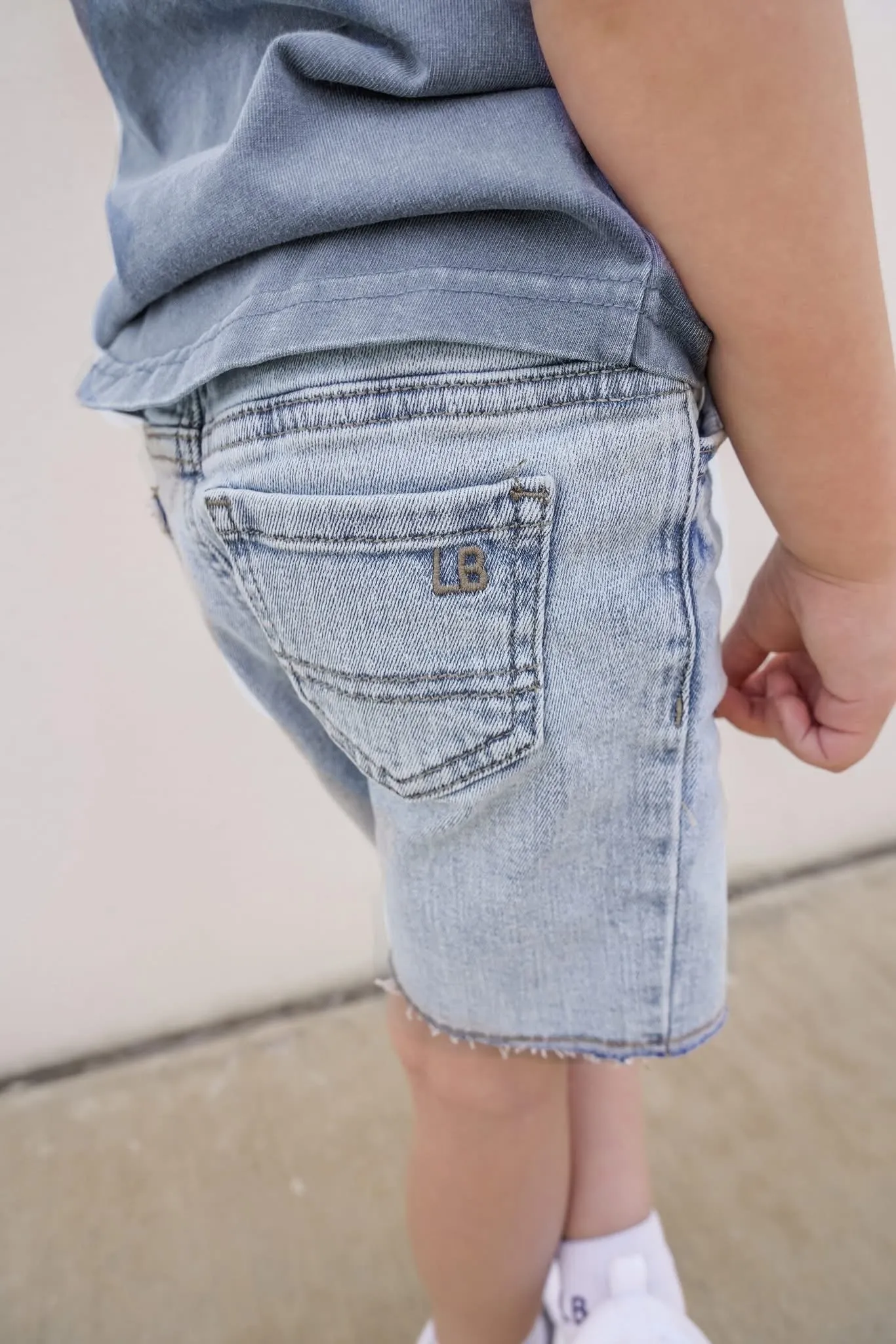 Denim Short - Light Wash,Kids