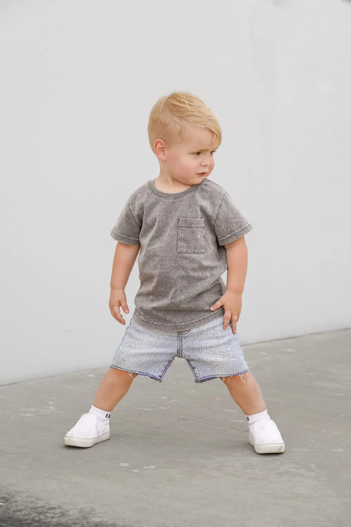 Denim Short - Light Wash,Kids