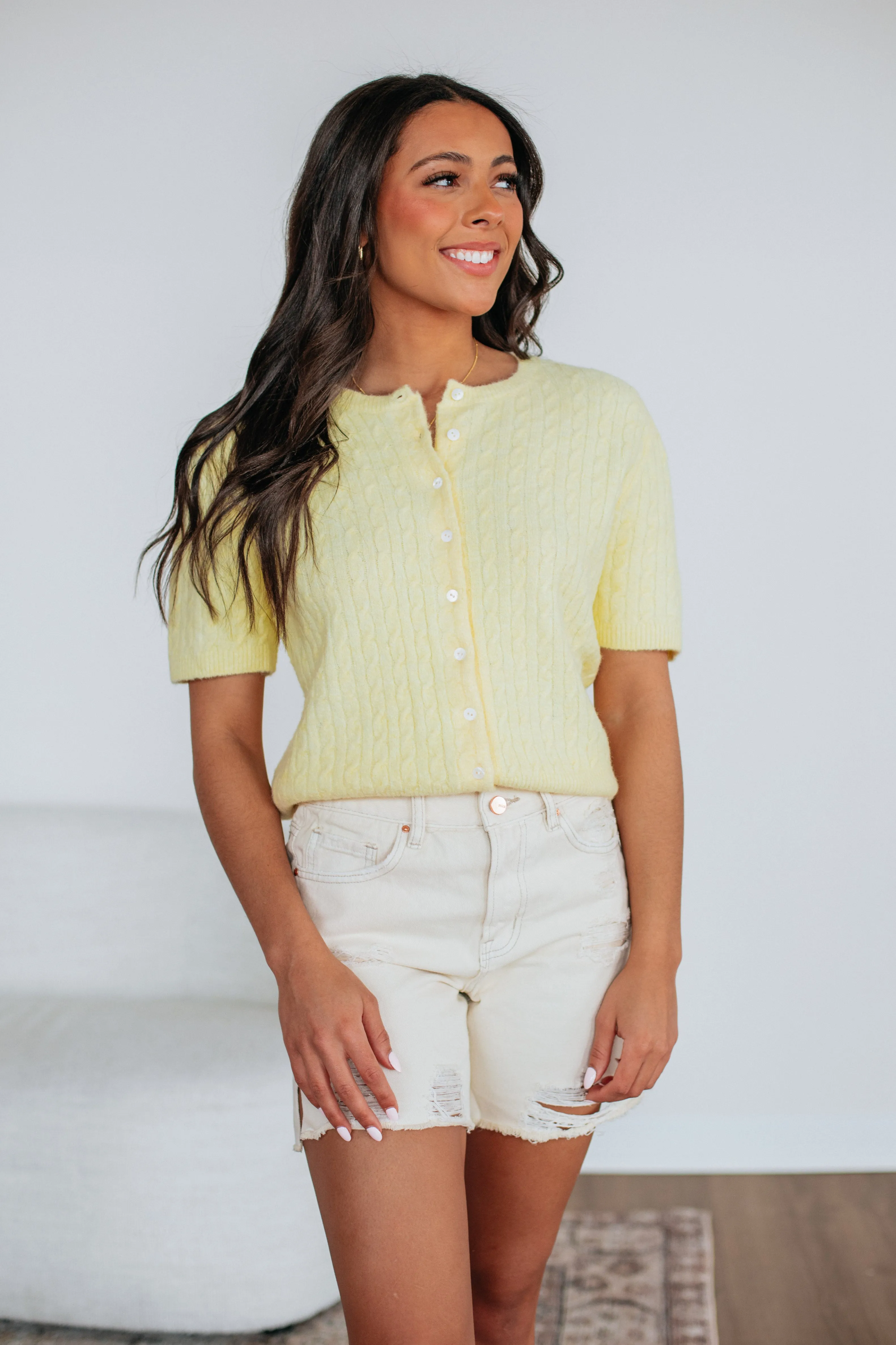 Denise Cardigan Top - Butter,Women Sweater