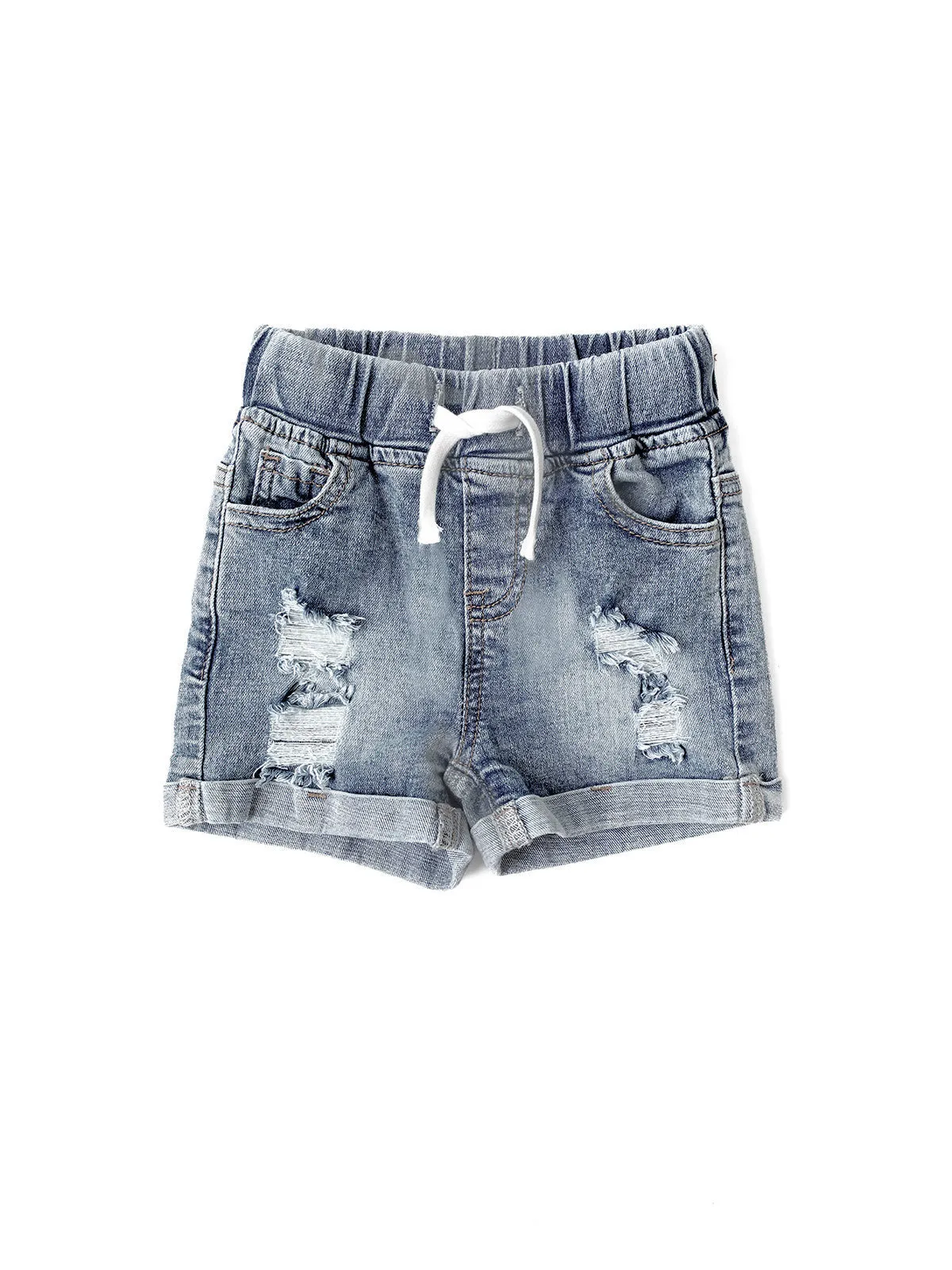 Distressed Denim Short,Kids