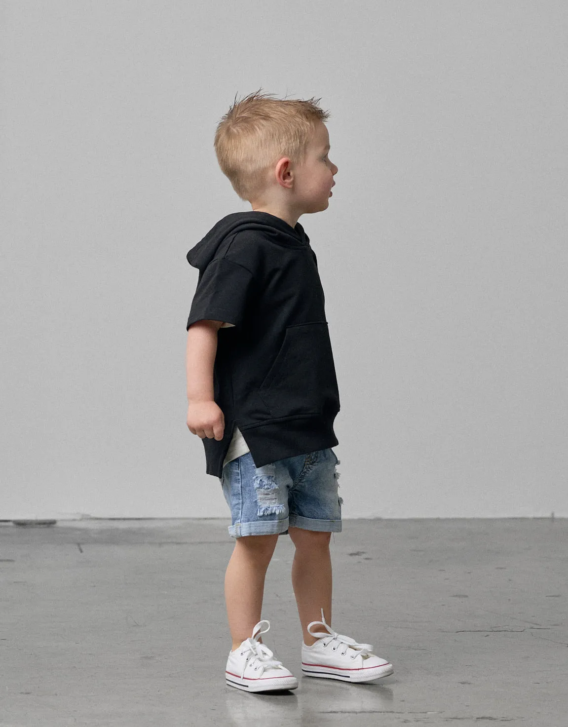 Distressed Denim Short,Kids