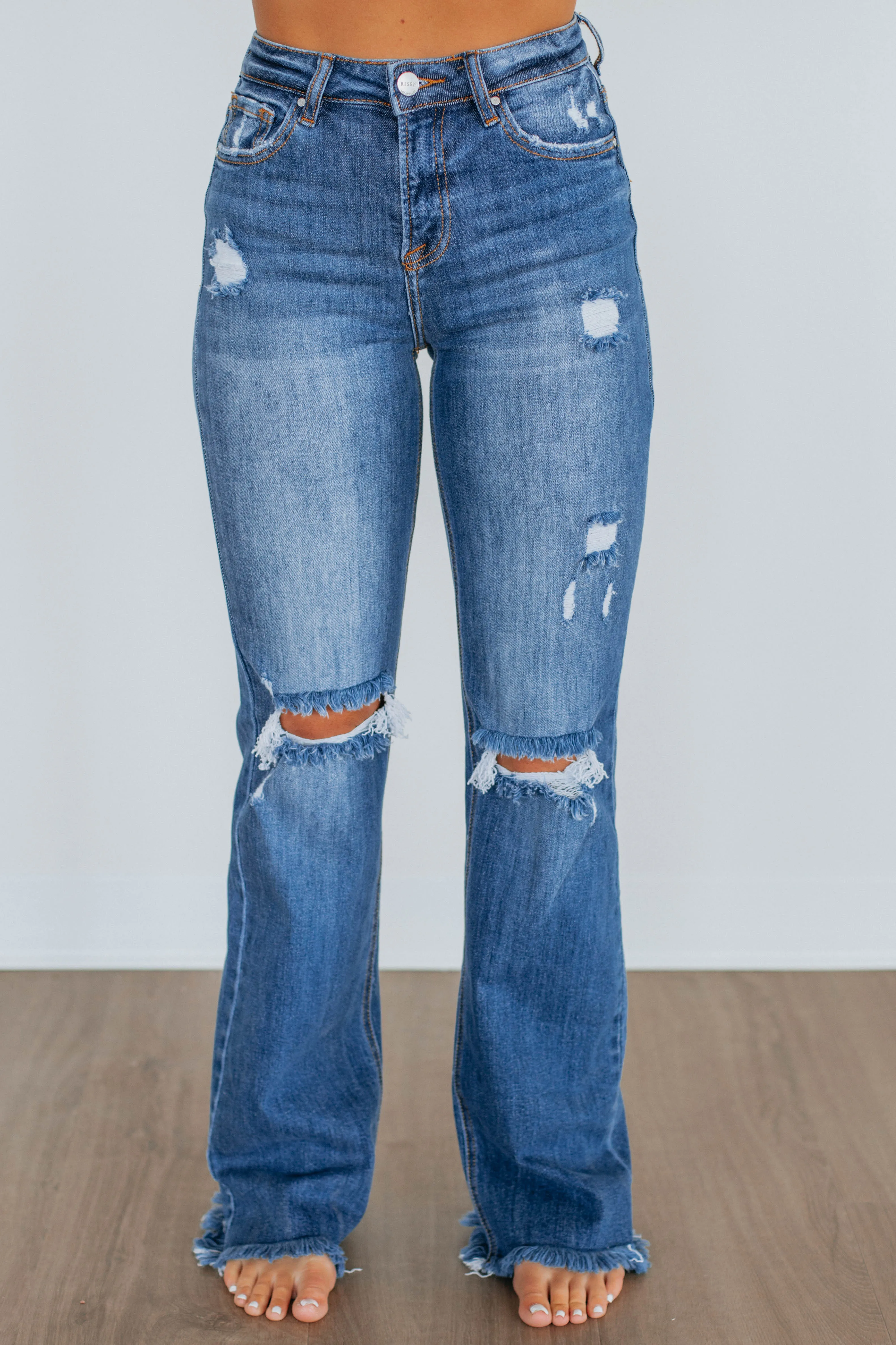 Eloise Risen Jeans - Dark Wash,Jeans Women