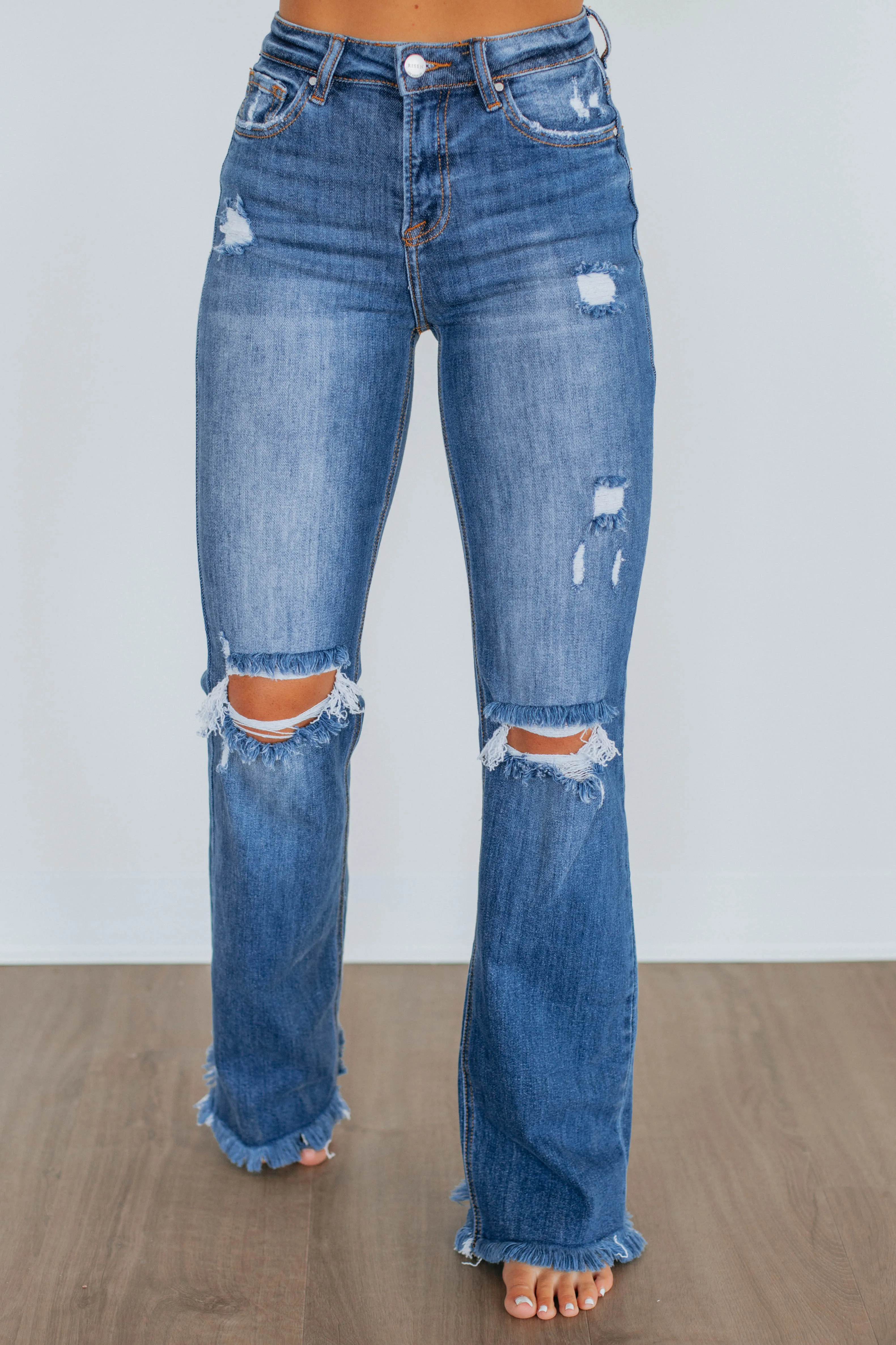 Eloise Risen Jeans - Dark Wash,Jeans Women