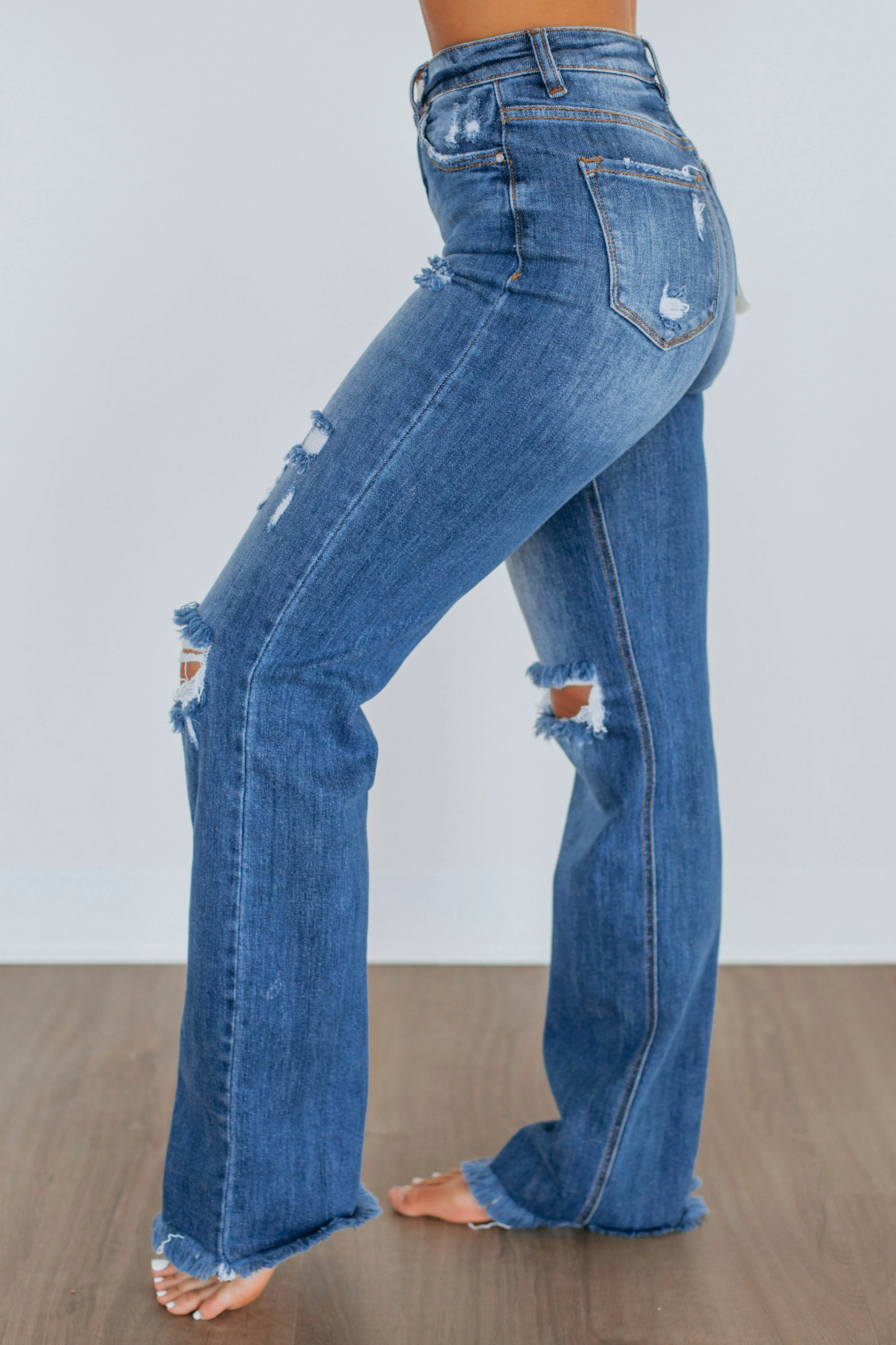 Eloise Risen Jeans - Dark Wash,Jeans Women