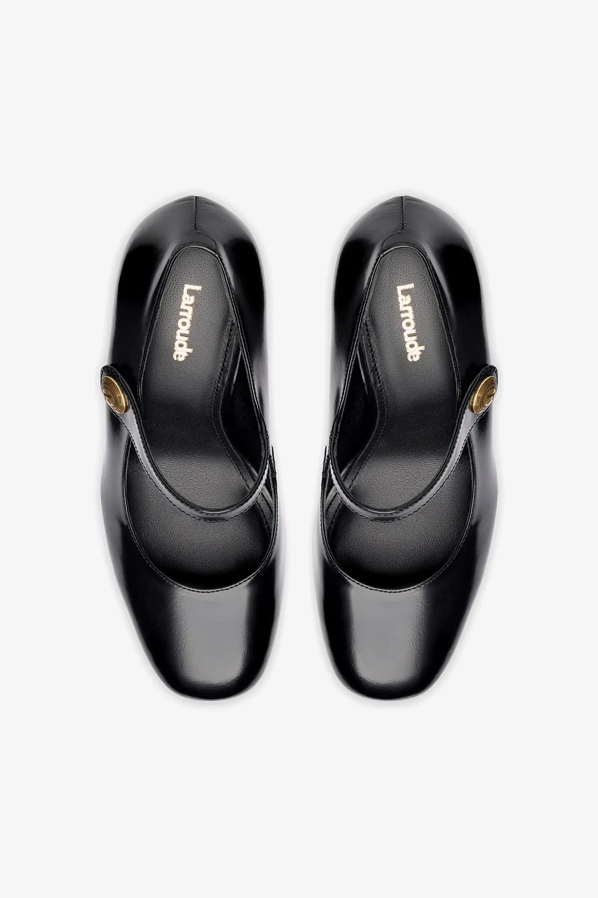 Emma Pump In Black Leather,Women Heel
