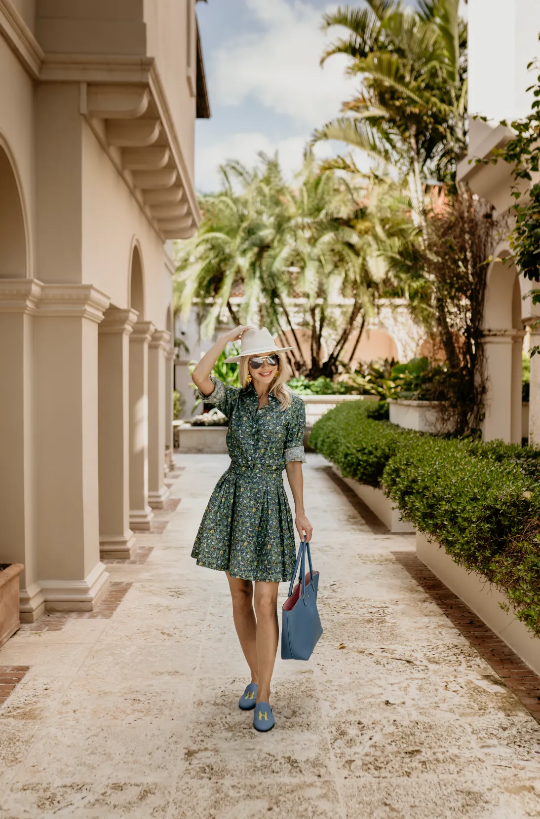 Fiona Shirt Green Floral,Women