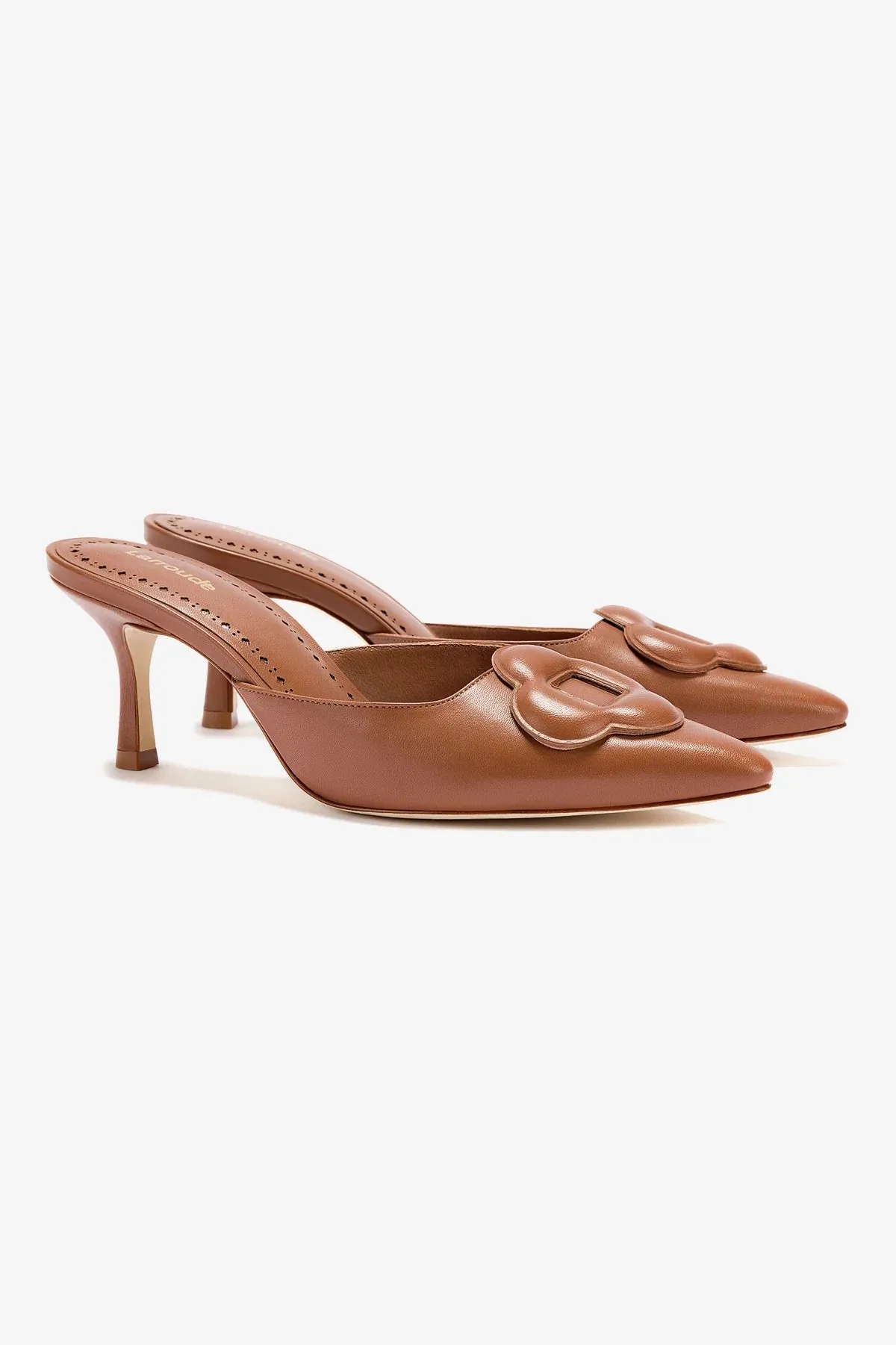 Flora Pump In Caramel Leather,Women Heel
