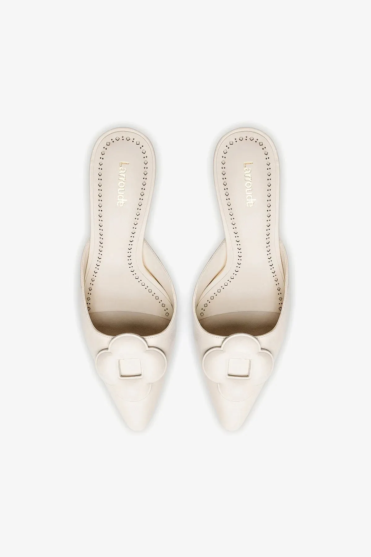 Flora Pump In Ivory Leather,Women Heel