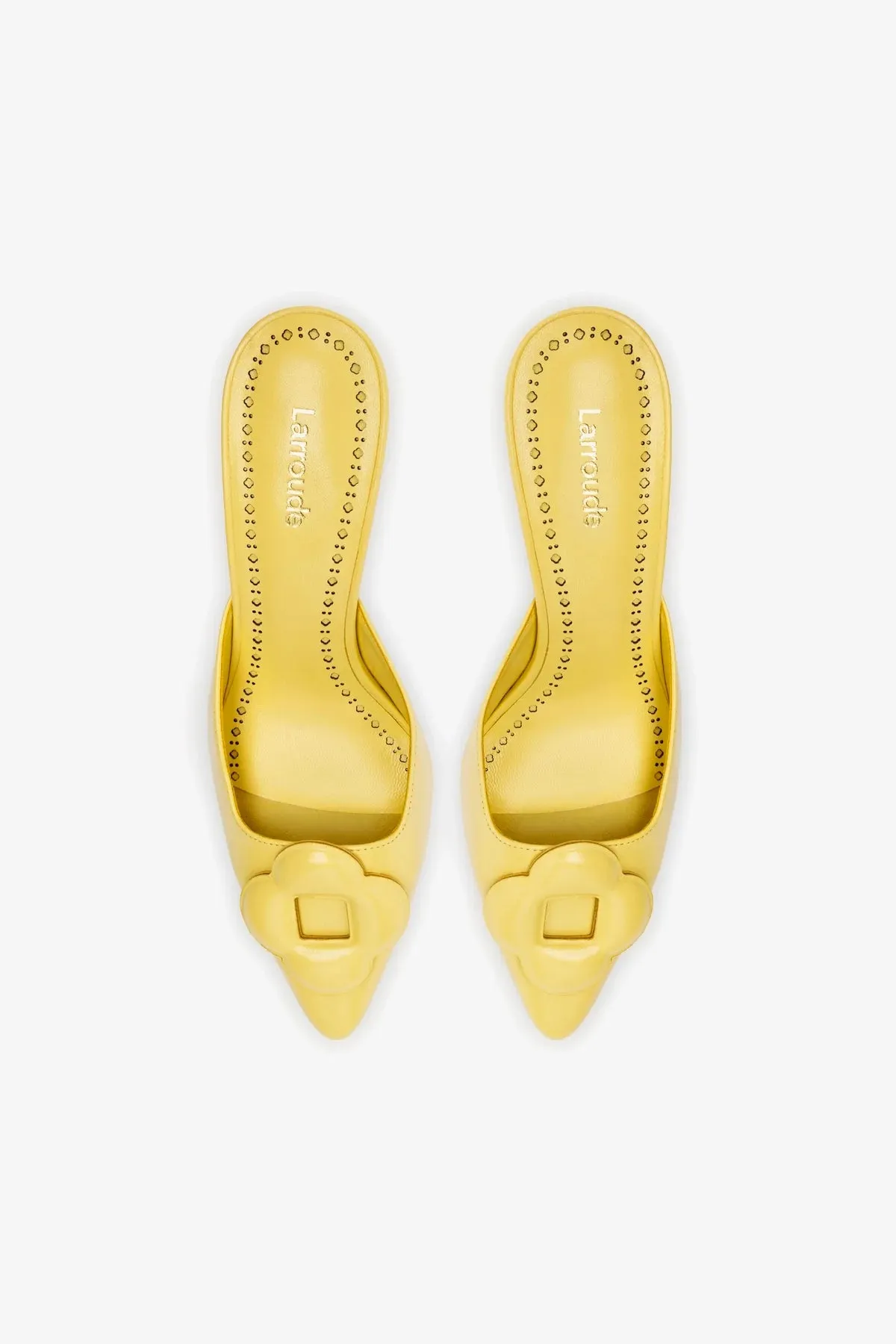 Flora Pump In Lemonade Leather,Women Heel