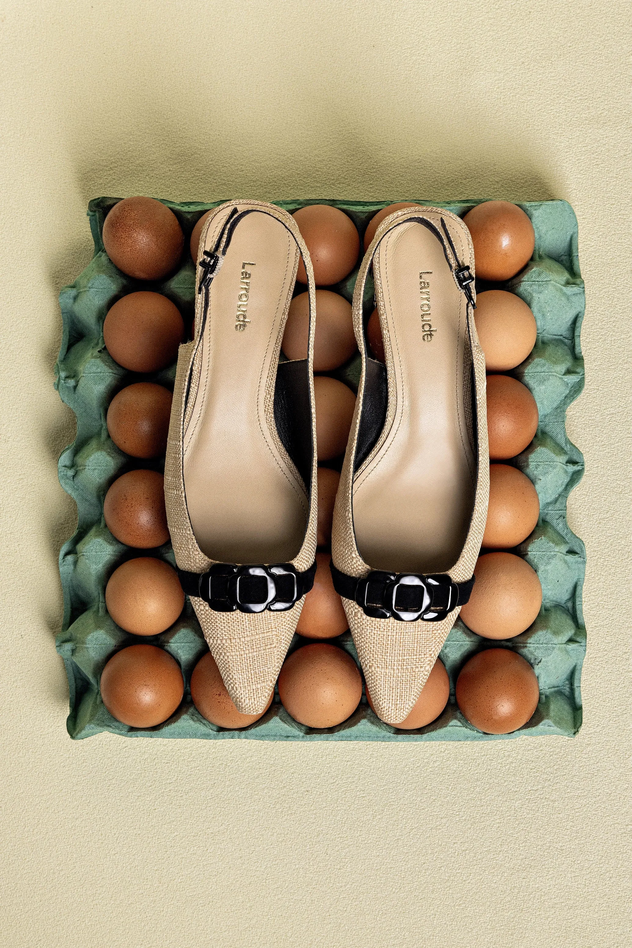 Franca Pump In Beige Raffia and Black Trimming,Women Heel