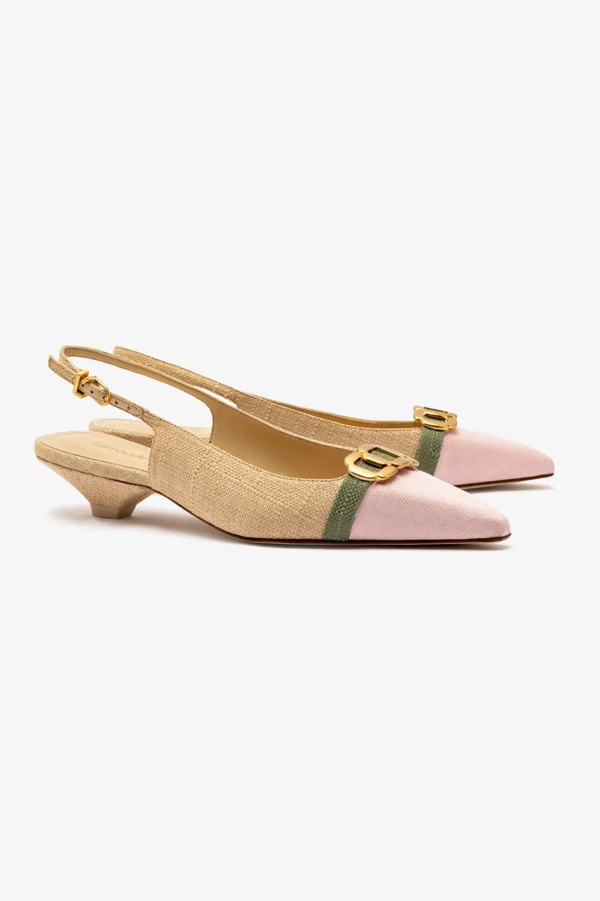 Franca Pump In Beige Raffia,Women Heel