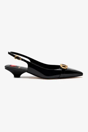 Franca Pump In Black Patent Leather,Women Heel