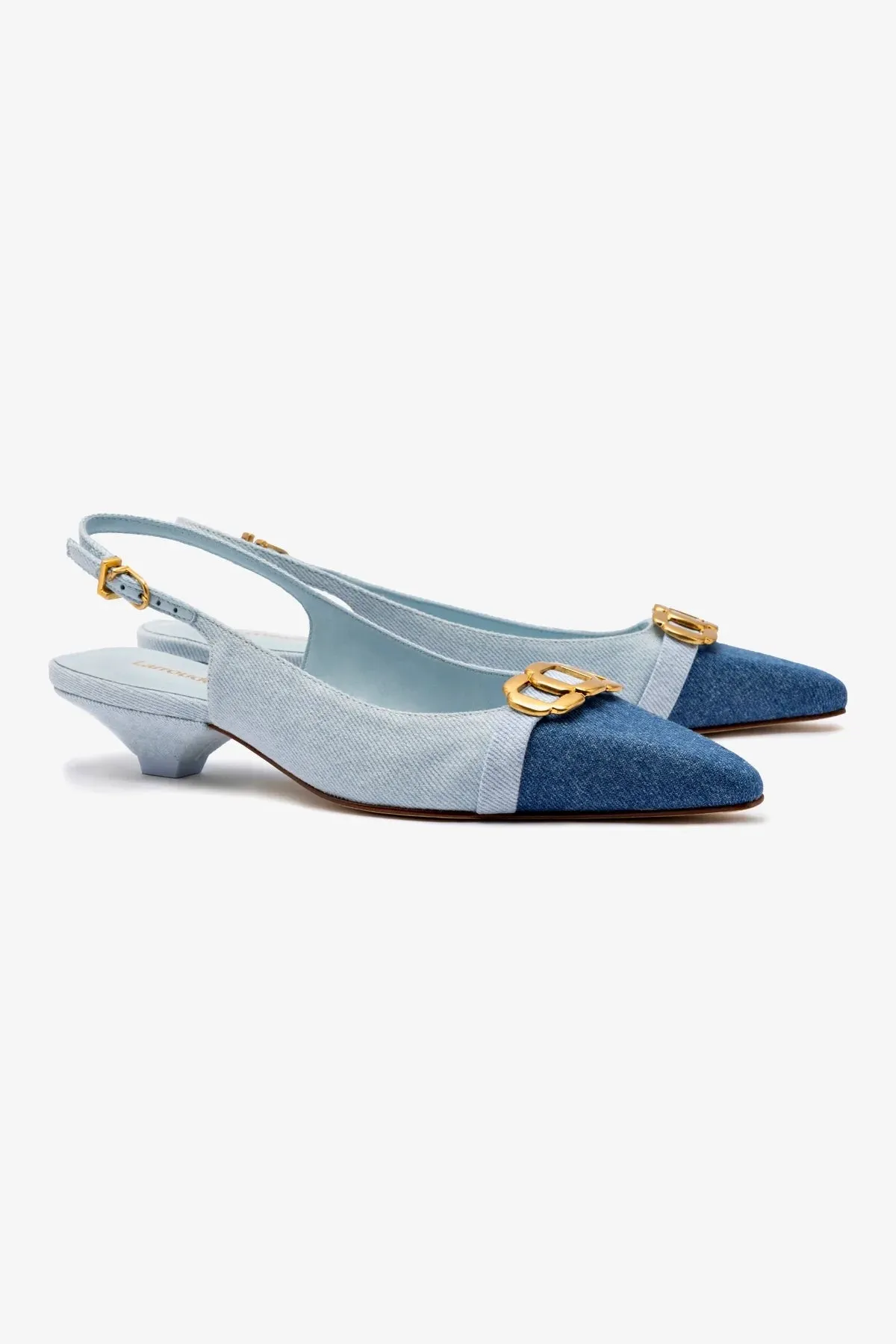 Franca Pump In Blue Denim,Women Heel