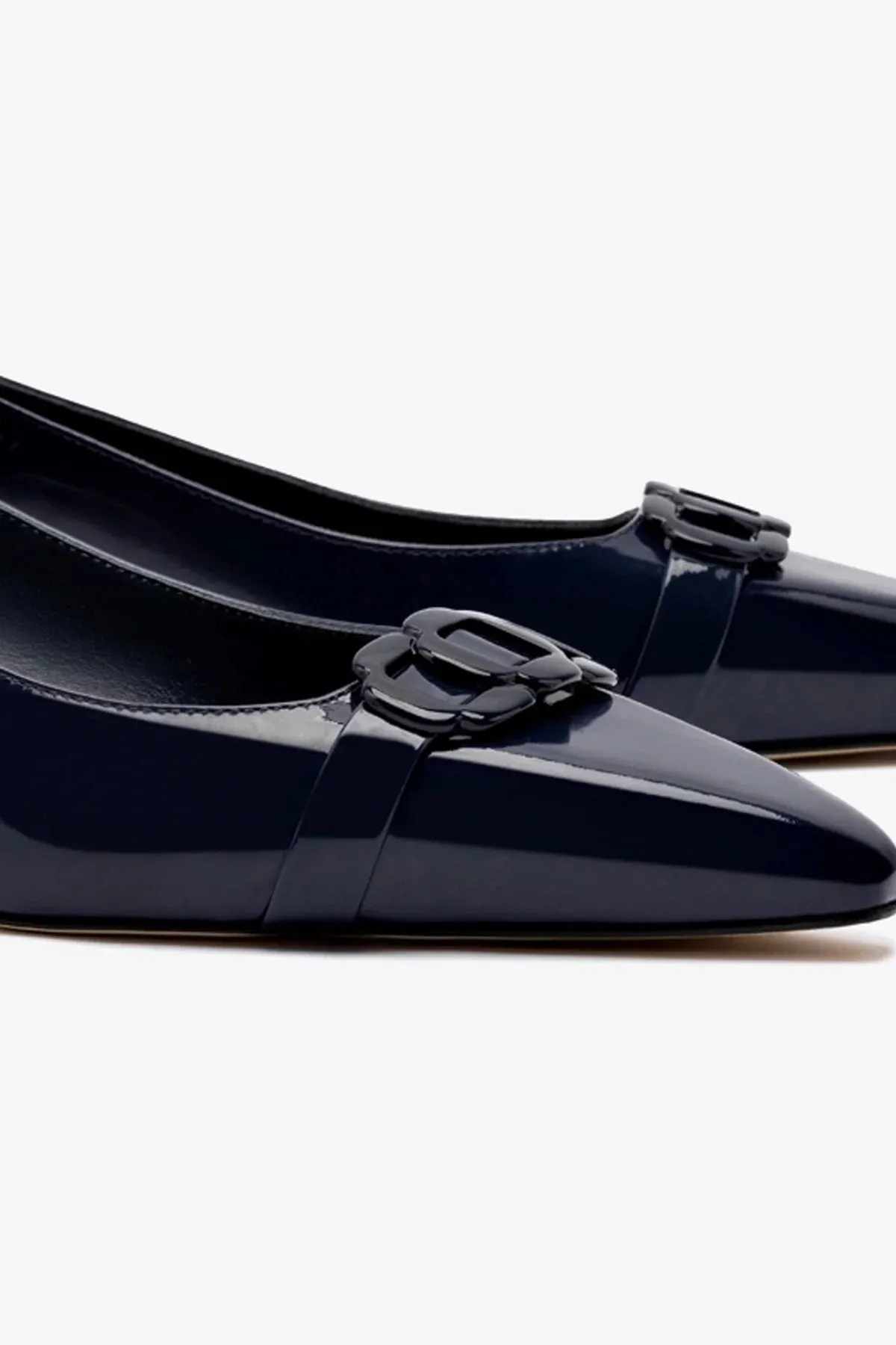 Franca Pump In Navy Patent Leather,Women Heel