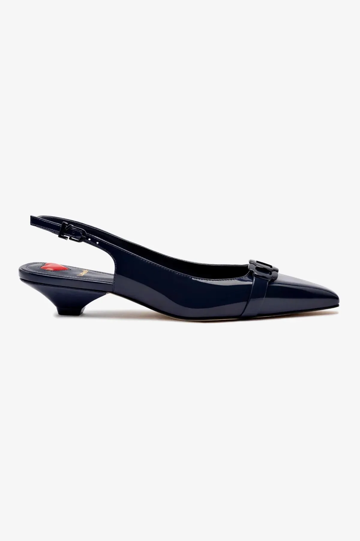 Franca Pump In Navy Patent Leather,Women Heel