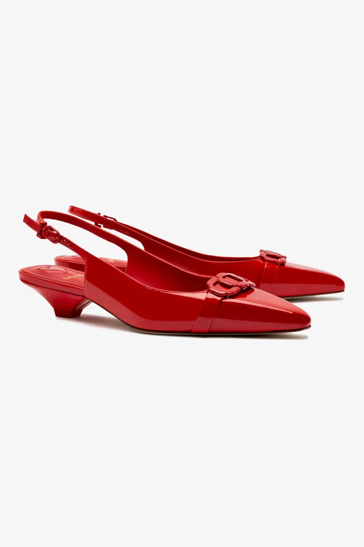 Franca Pump In Scarlet Patent Leather,Women Heel