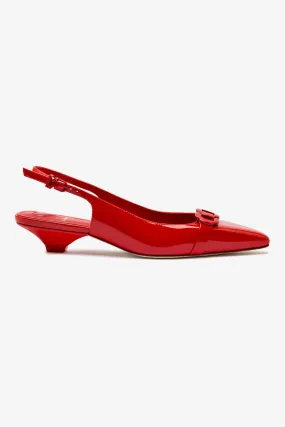 Franca Pump In Scarlet Patent Leather,Women Heel