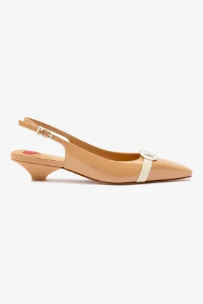 Franca Pump In Tan Patent Leather,Women Heel