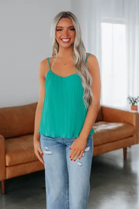 Gaelle Tank - Teal,Women Tank