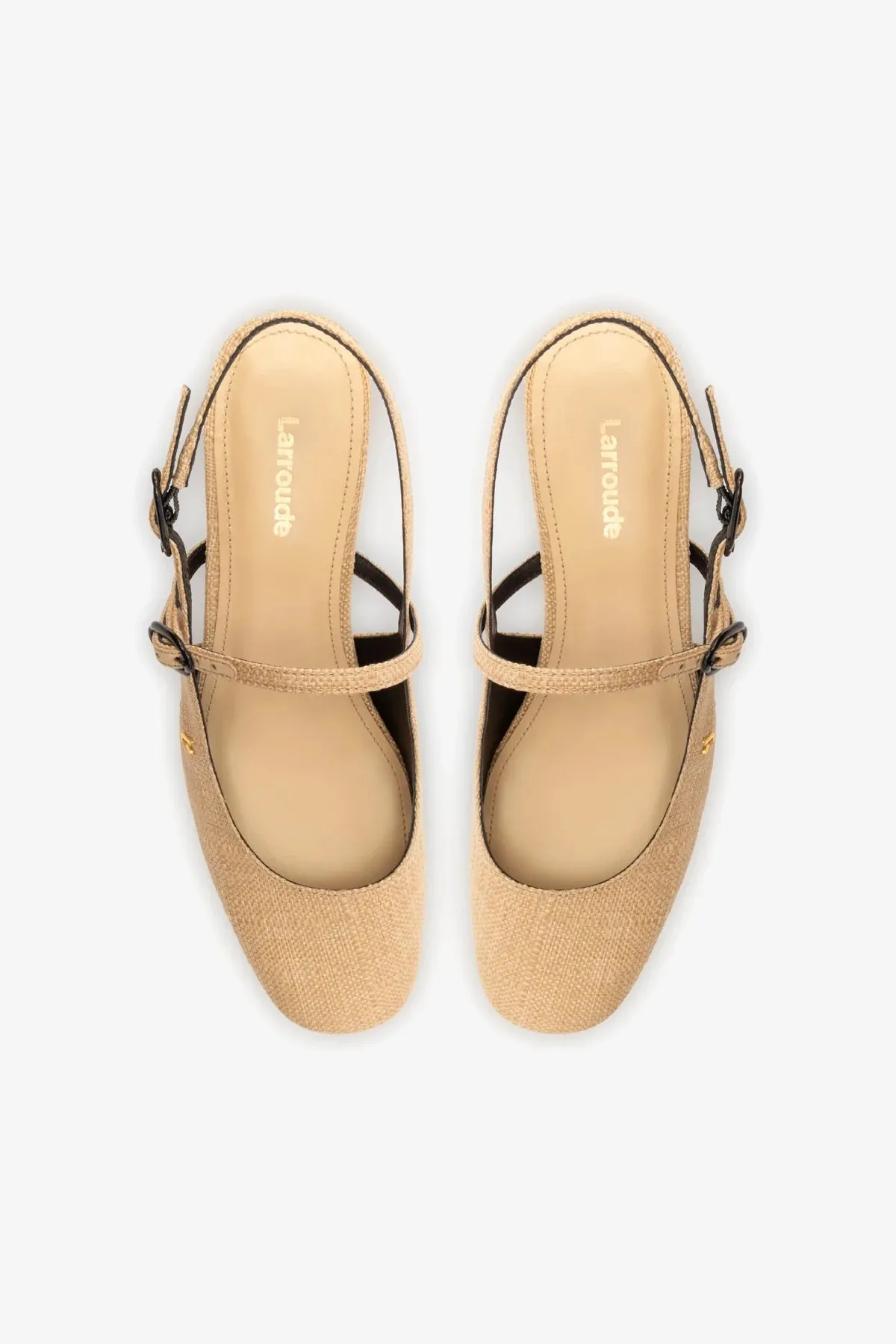 Georgina Pump In Beige Raffia and Black Trimming,Women Heel