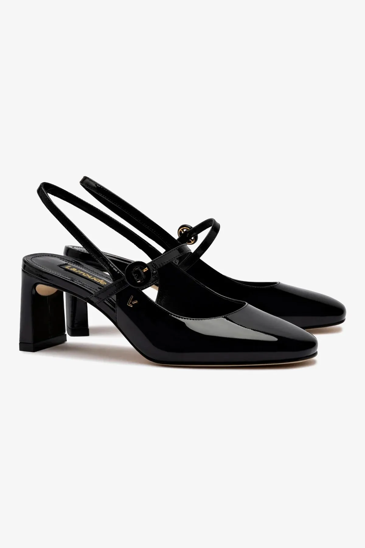 Georgina Pump In Black Patent Leather,Women Heel