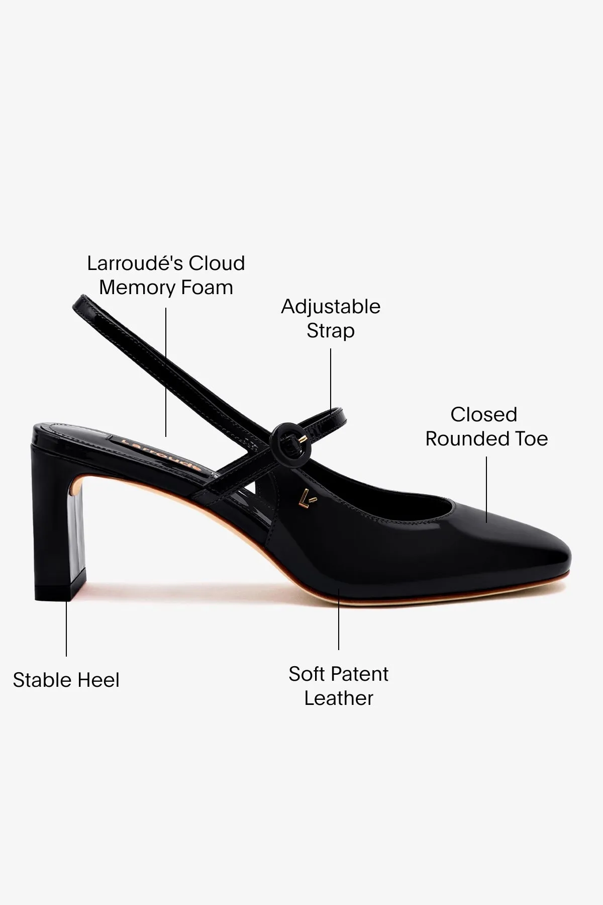 Georgina Pump In Black Patent Leather,Women Heel
