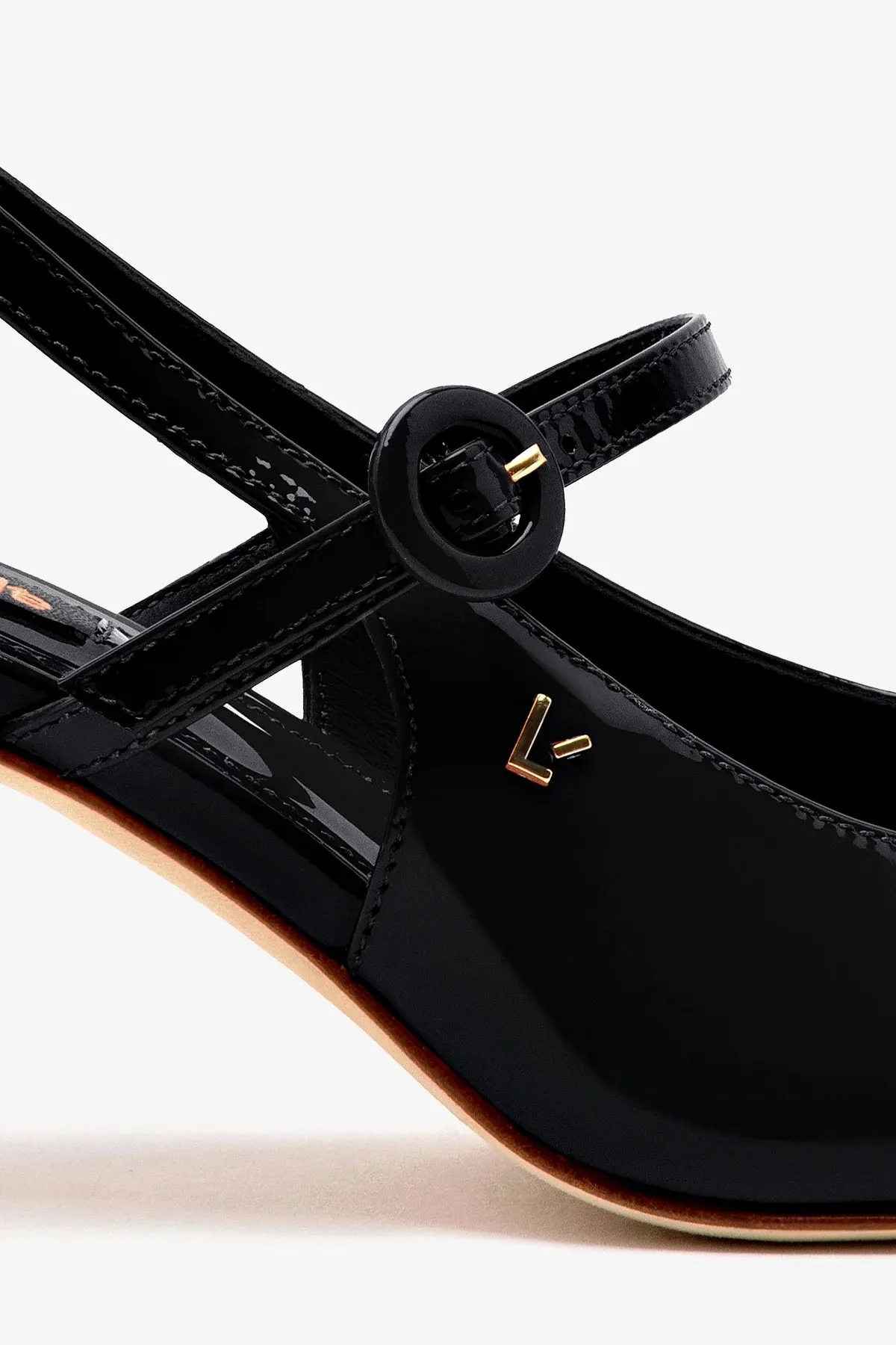 Georgina Pump In Black Patent Leather,Women Heel