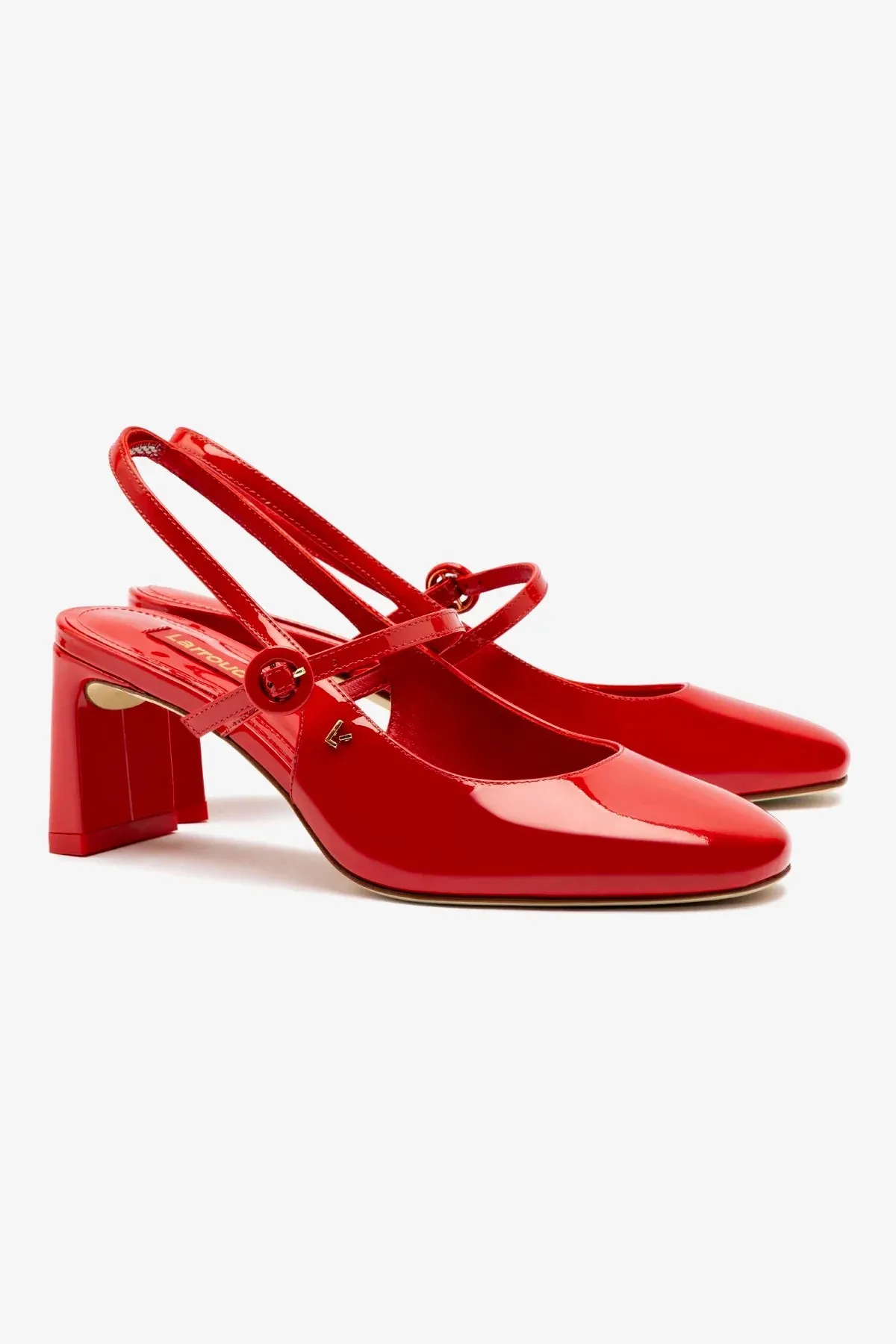 Georgina Pump In Scarlet Patent Leather,Women Heel
