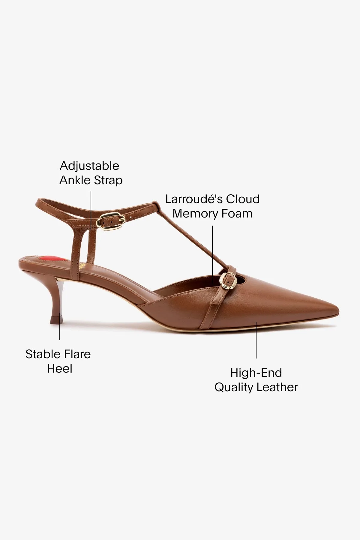 Grace Pump In Caramel Leather,Women Heel
