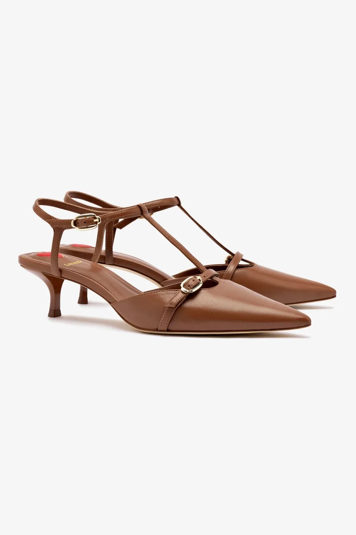 Grace Pump In Caramel Leather,Women Heel