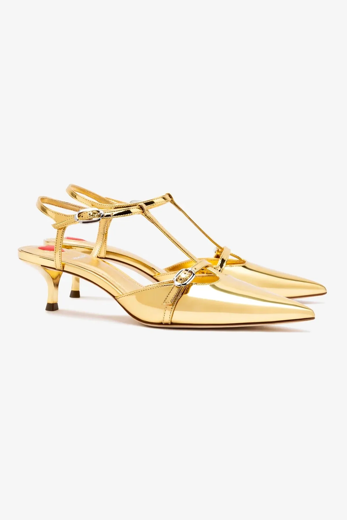 Grace Pump In Gold Specchio,Women Heel