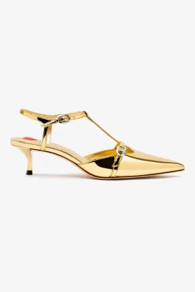 Grace Pump In Gold Specchio,Women Heel
