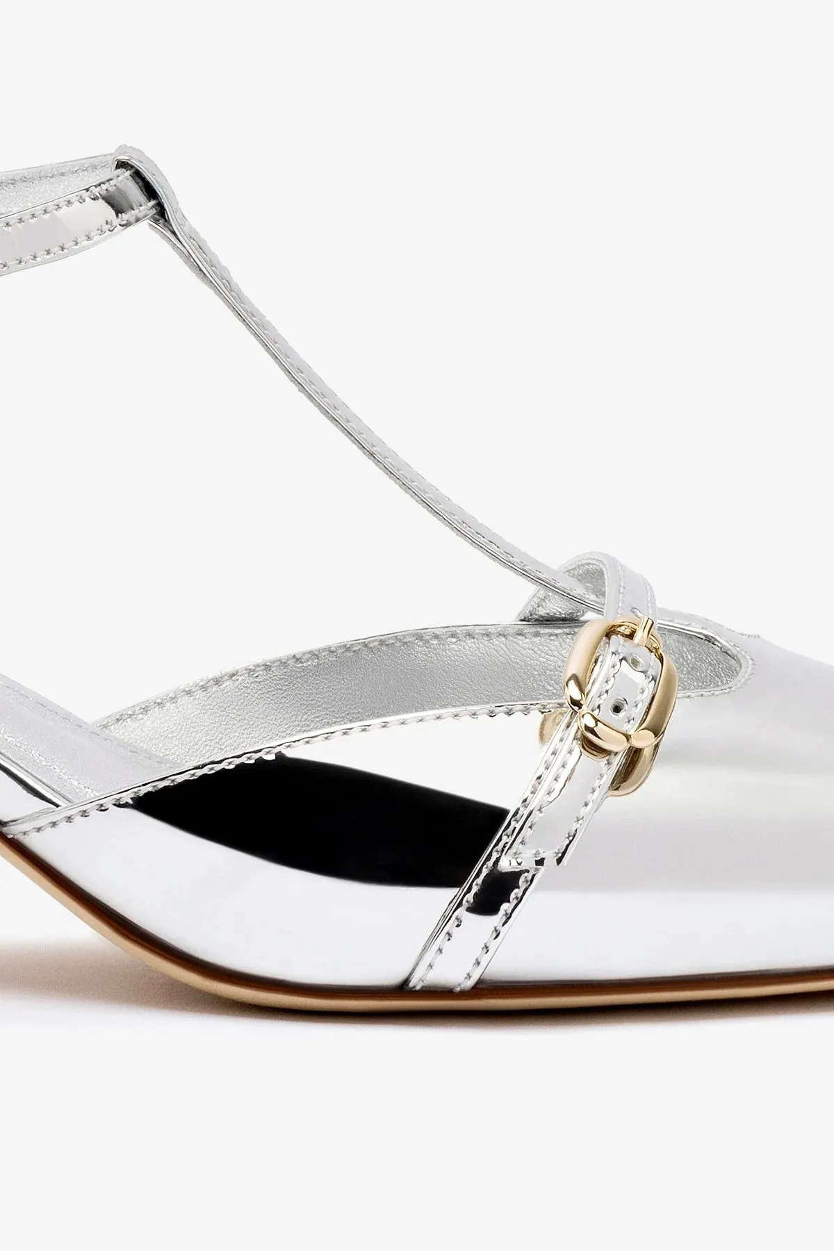 Grace Pump In Silver Specchio,Women Heel