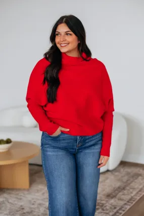 Gretchen Dolman Sweater - Ruby,Women Sweater