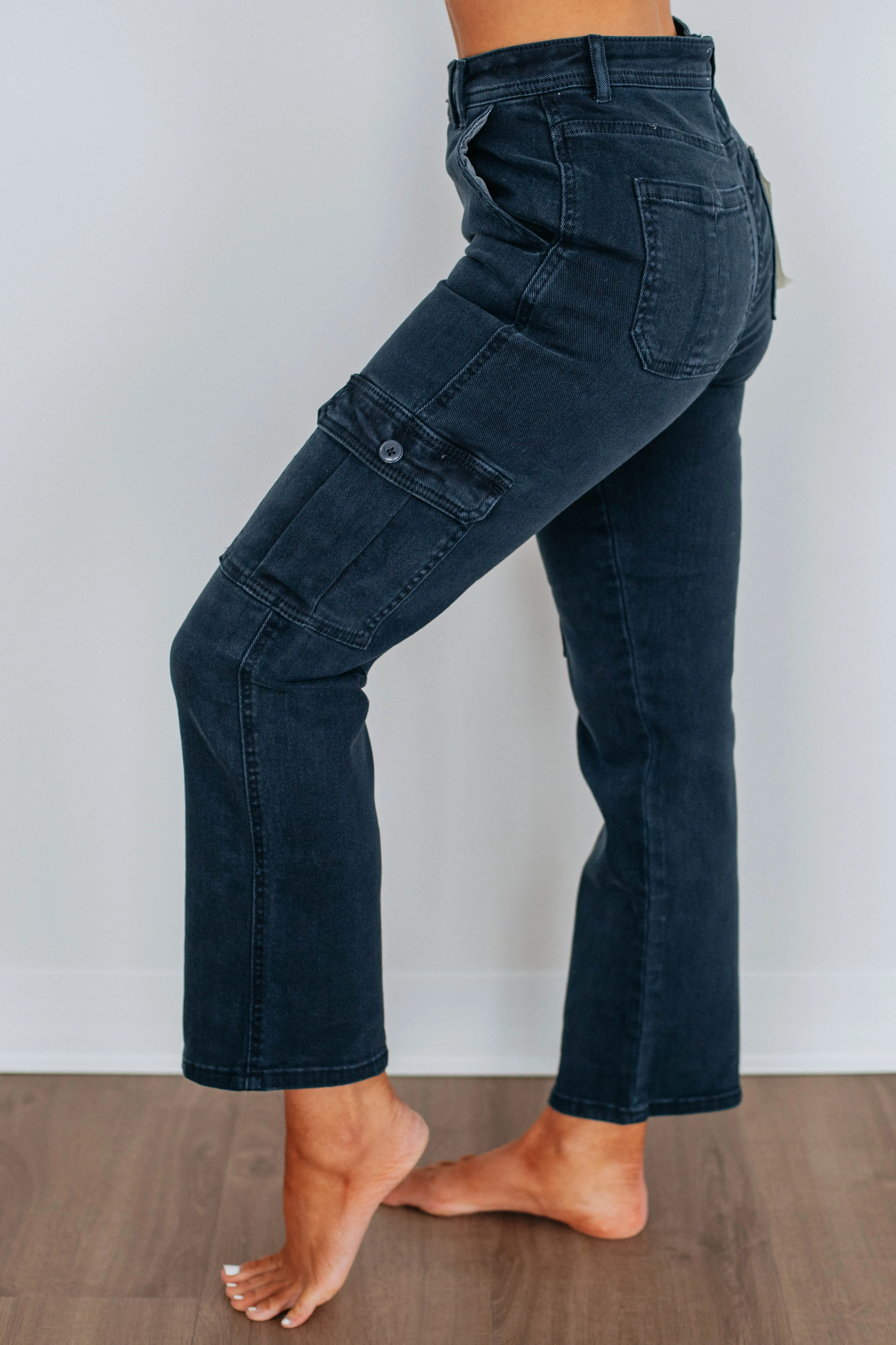 Hadley Risen Cargo Jeans - Blueberry,Jeans Women